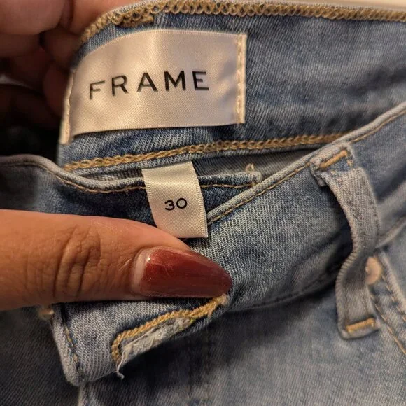 FRAME Le Slim Palazzo High Waist Wide Leg Jeans - Picture 7 of 9